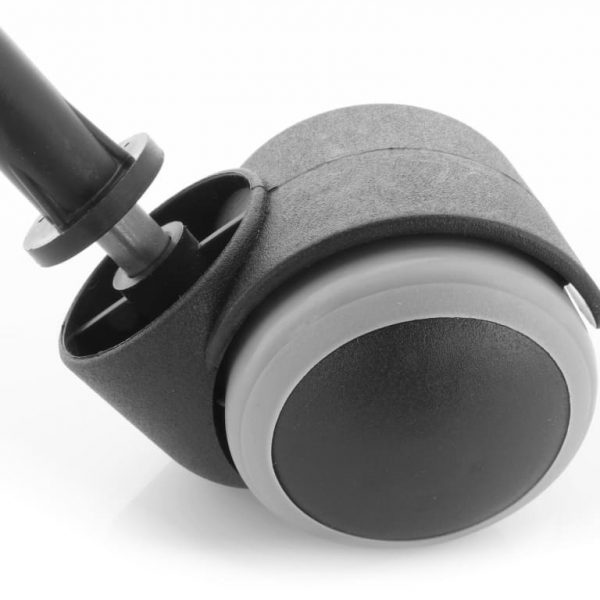 Kółko meblowe obrotowe gumowane z tulejką [fi50mm, 8mm]