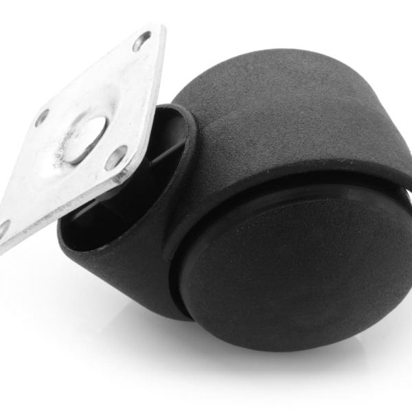 Kółko meblowe obrotowe z płytką [fi50mm, 8mm]