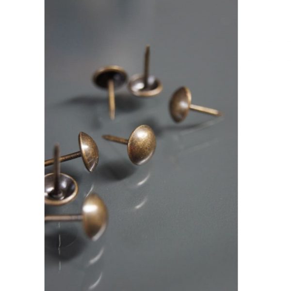 Pinezki (gwoździe) ozdobne piaskowe, śr 9mm [75 szt.]