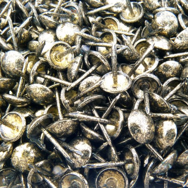 Pinezki (gwoździe) ozdobne postarzane złoto [1000 szt.]